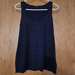 Express Embellished Tank, dark purple, size M